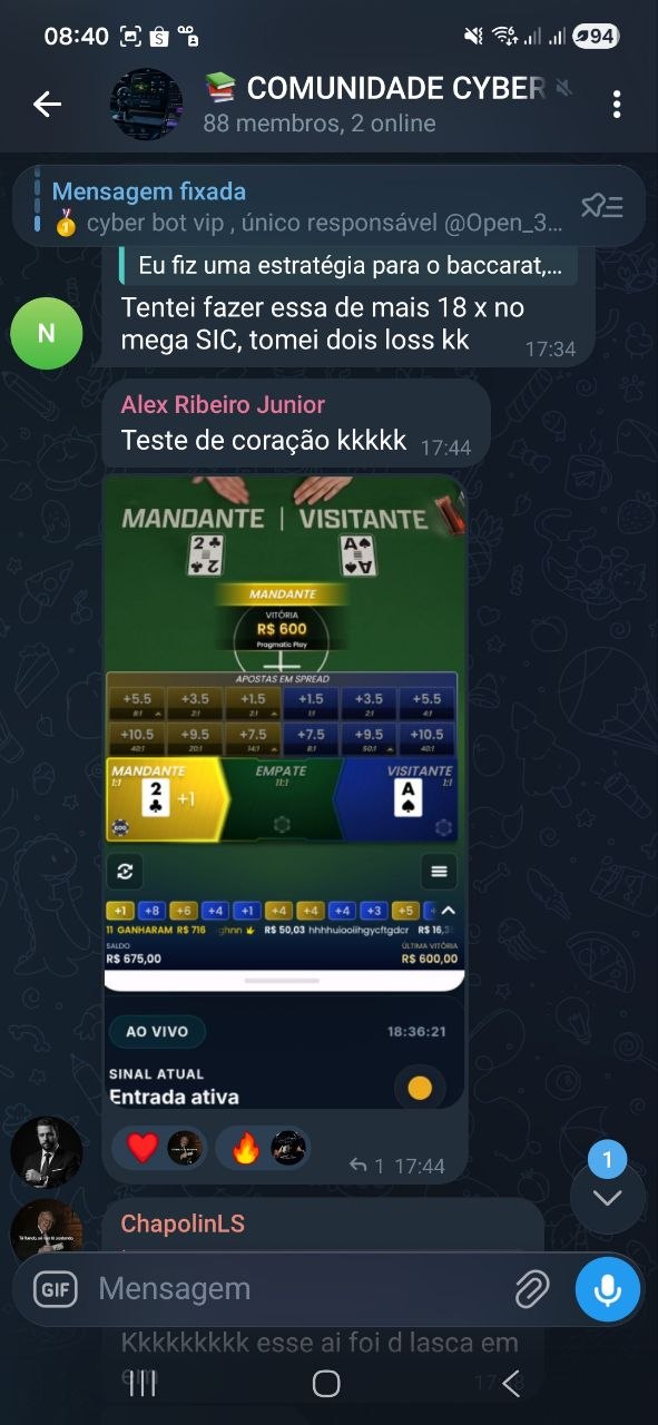 Resultado da comunidade CyberBot 1