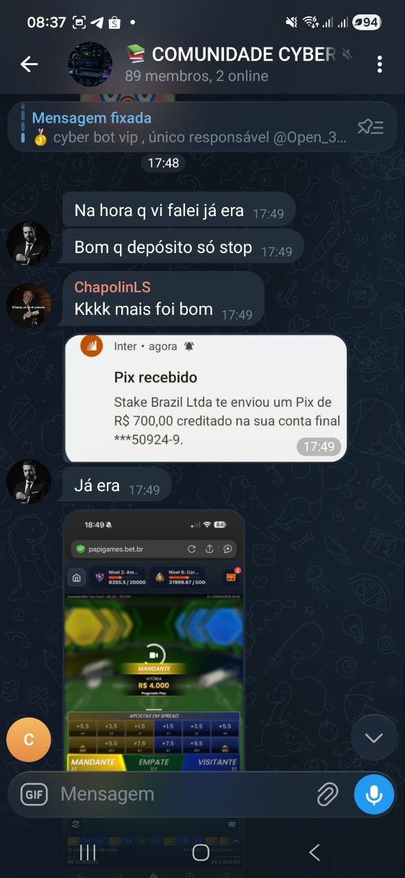 Resultado da comunidade CyberBot 6